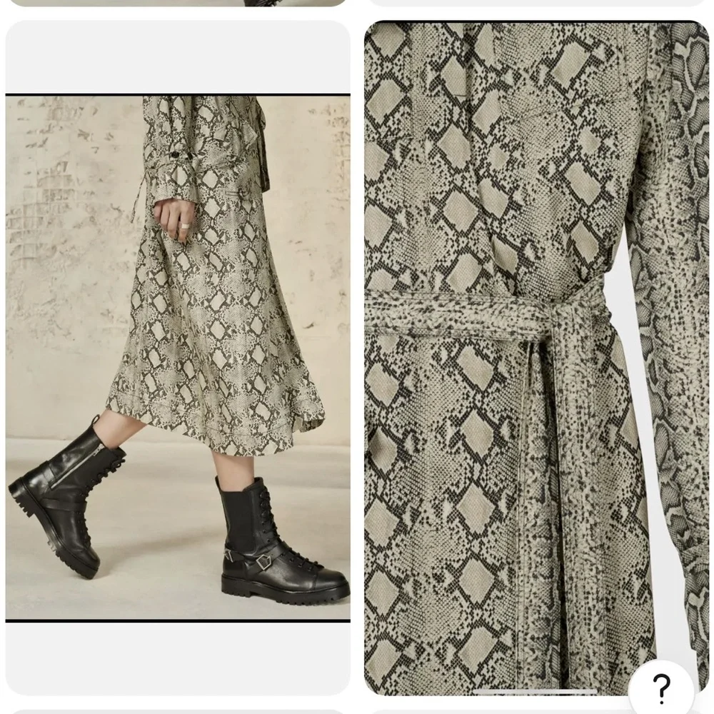 NWOT ZARA SRPLS RARE SNAKESKIN DRESS - Picture 4 of 6
